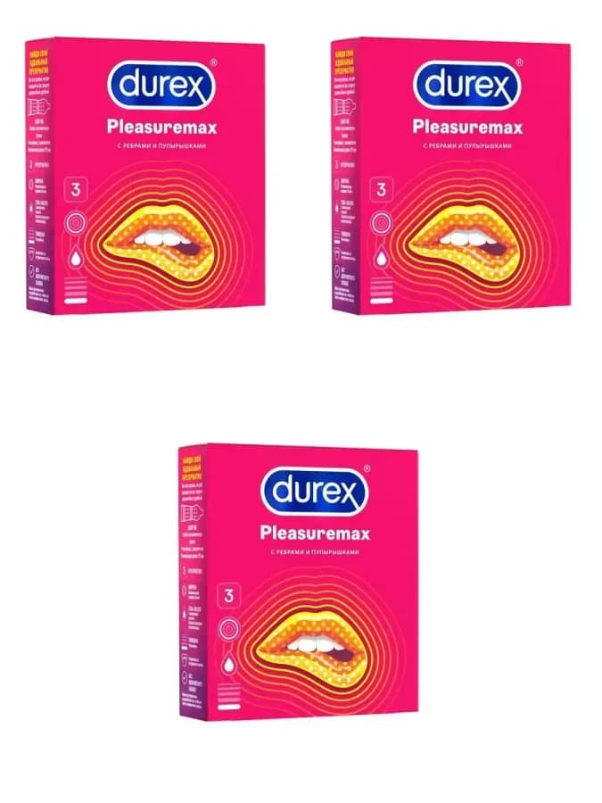 Презерватив durex pleasuremax n3 3 шт — фото 1