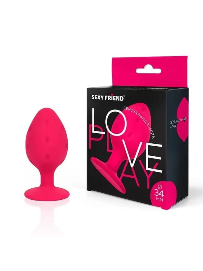 Sexy Friend Анальный стимулятор, цвет:красный, Без вибрации — фото 1