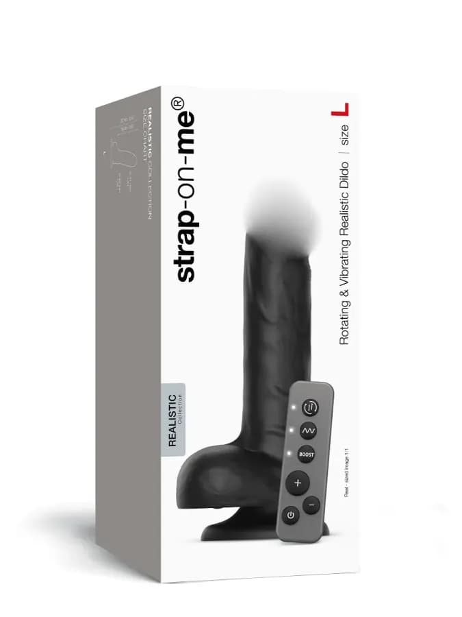 Фаллоимитатор REALISTIC DILDO с вращением и вибрацией L — фото 2