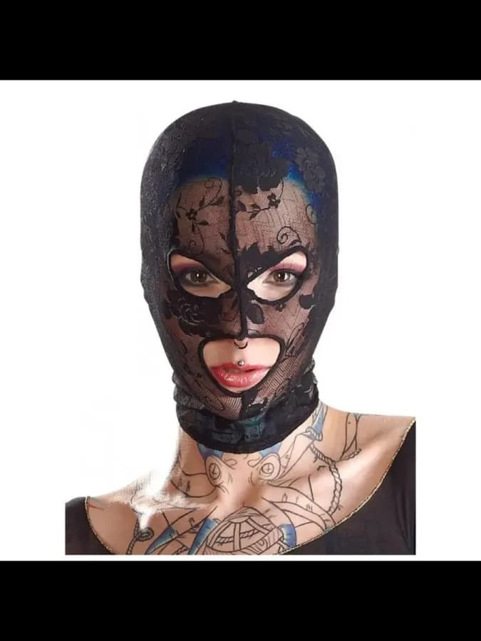Кружевная маска-шлем с отверстиями для глаз и рта Mask — фото 3