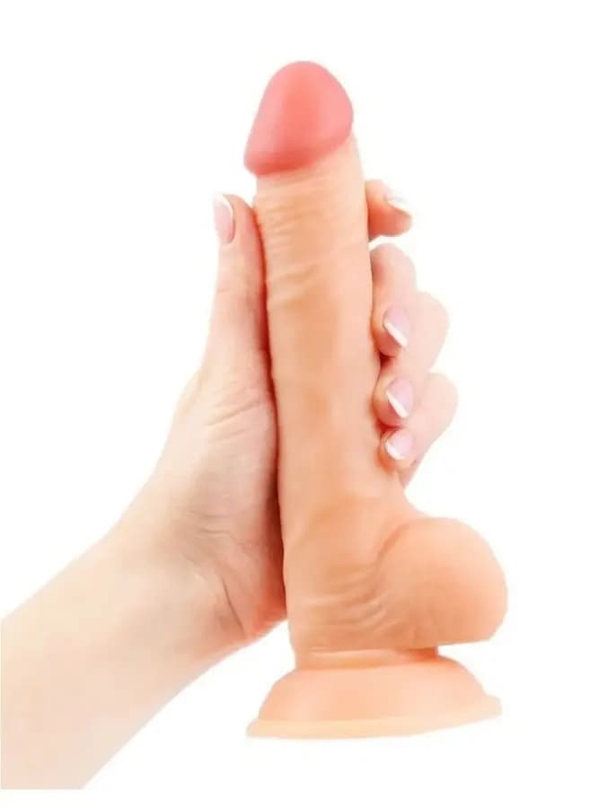 Реалистичный фаллоимитатор Erowoman с мошонкой 20см — фото 3