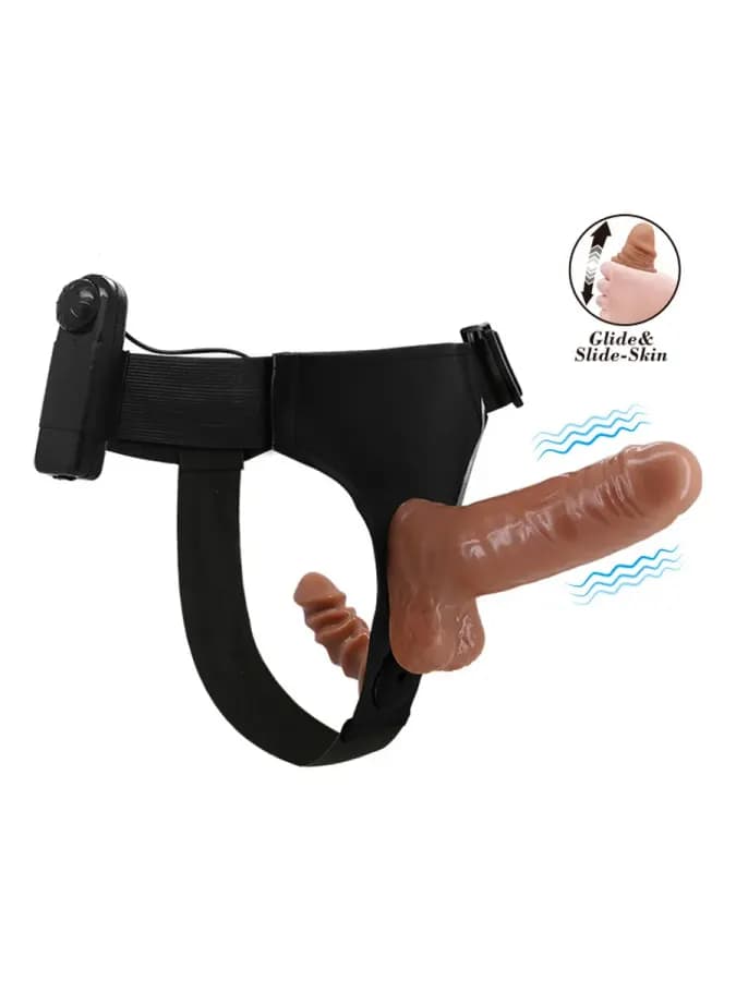 Страпон с вибрацией и пультом управления Passionate harness (16*4)
