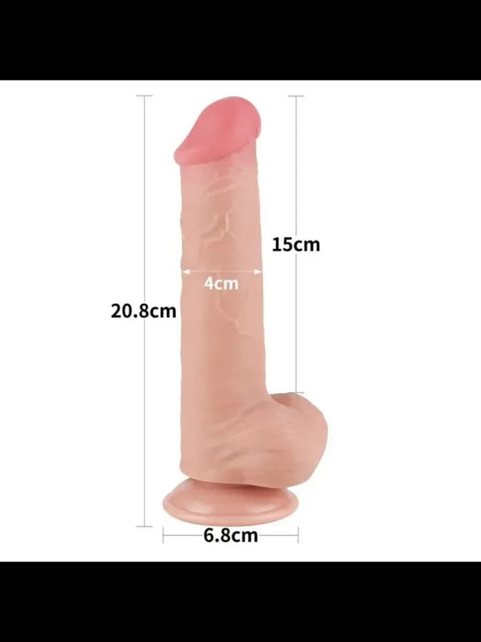 Фаллоимитатор Lovetoy Sliding Skin (20,8×4 см) — фото 3