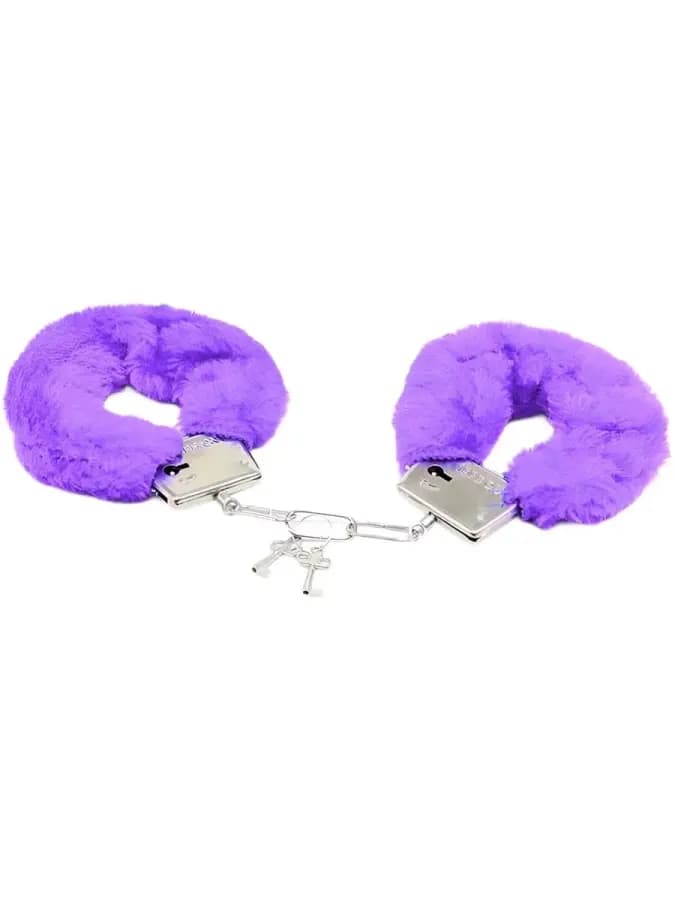 Меховые наручники, фиолетовые, MMG Sex Toys Manette Lana — фото 1