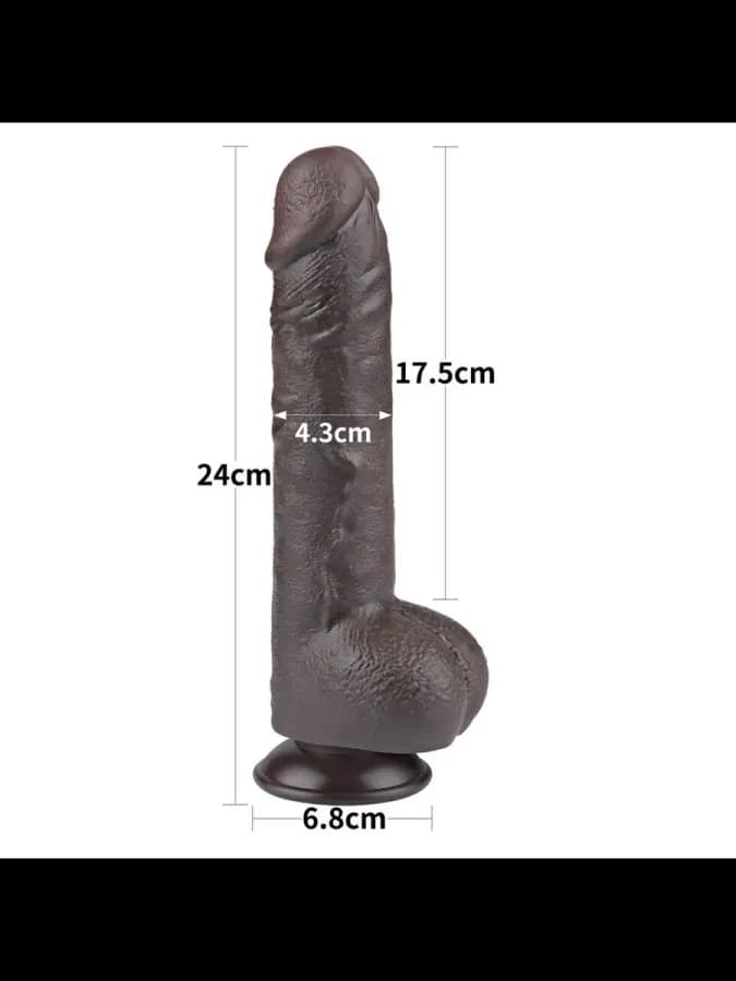 Фаллоимитатор Lovetoy Sliding Skin (24×4,3 см) с двойным покрытием телесный — фото 2
