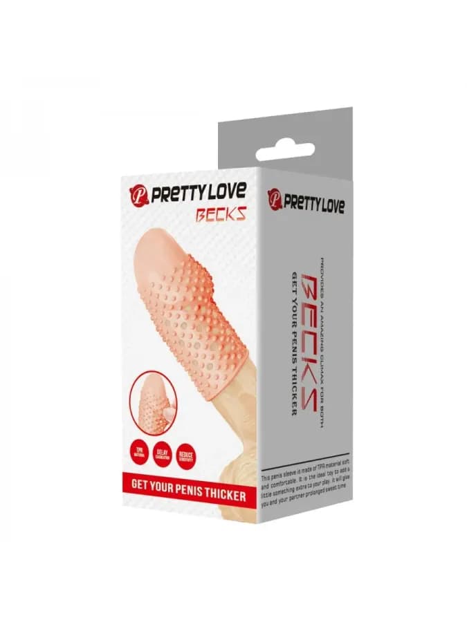 Насадка на пенис с рельефной поверхностью Pretty love, бежевый — фото 2