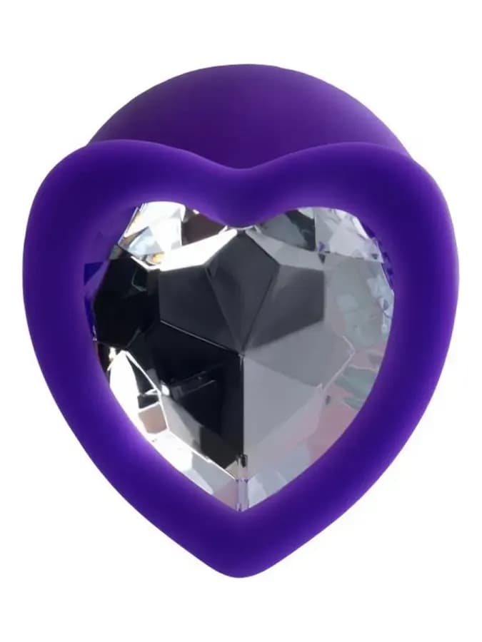 ToDo Diamond Heart — анальная втулка с кристаллом, 8×3 см — фото 3