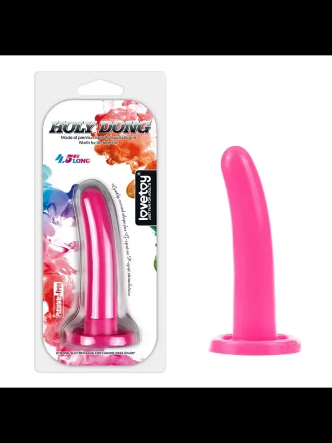 Фаллоимитатор Lovetoy Holy Dong (14,5×3 см) розовый — фото 4