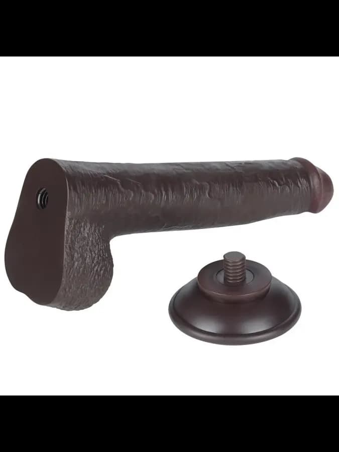 Реалистичный фаллоимитатор Lovetoy Sliding Skin (22×3,7 см) с двойной плотностью телесный — фото 4