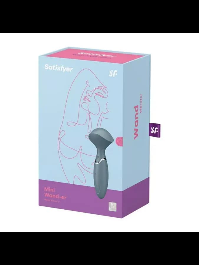 Вибратор Satisfyer Mini Wand-er stonegrey (серый) — фото 4