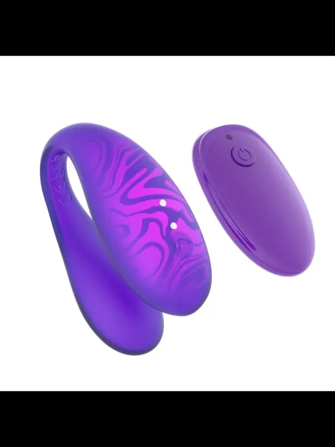 Вибратор для пар TWIN+ с управлением через приложение от Amovibe, фиолетовый