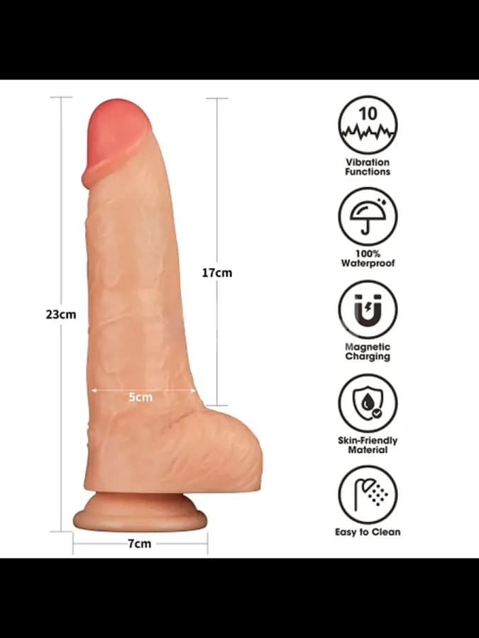 Вибратор реалистик Lovetoy Power Basics (17*5 см) — фото 2