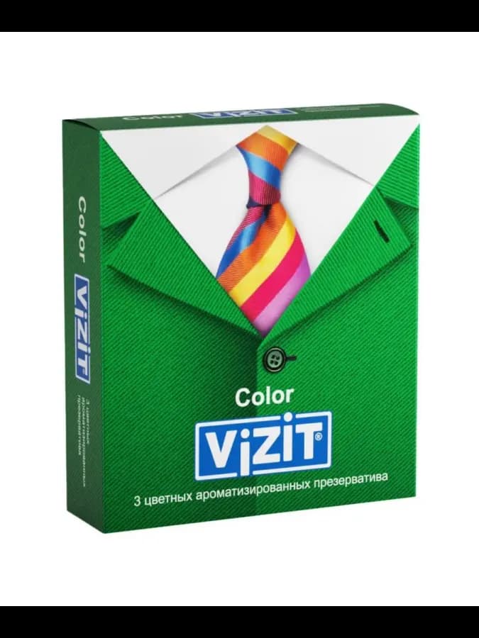 Презерватив vizit color цветн ароматиз n3