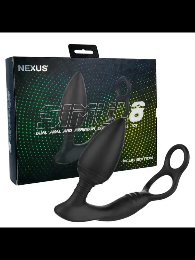 Черная анальная пробка NEXUS SIMUL8 Plug Edition
