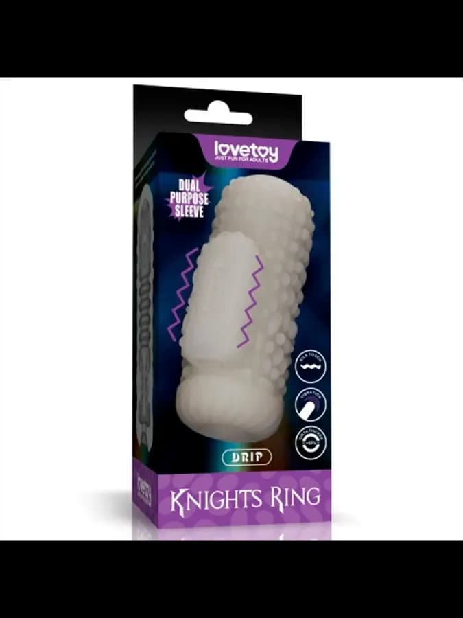 Мастурбатор-насадка с вибрацией Lovetoy Knights Ring Drip, 13,5*5,5 см — фото 1