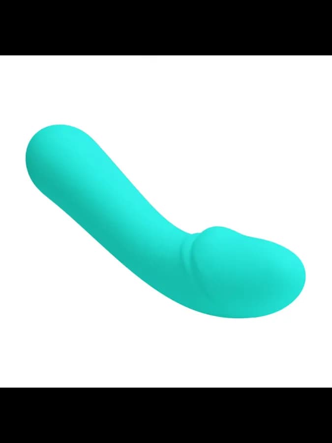 Вибратор Cetus Super Soft (15 см) бирюзовый — фото 5