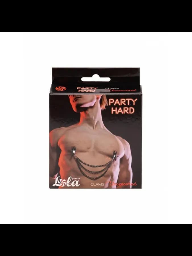 Зажимы на соски с тремя цепями Party Hard Uncensored — фото 6
