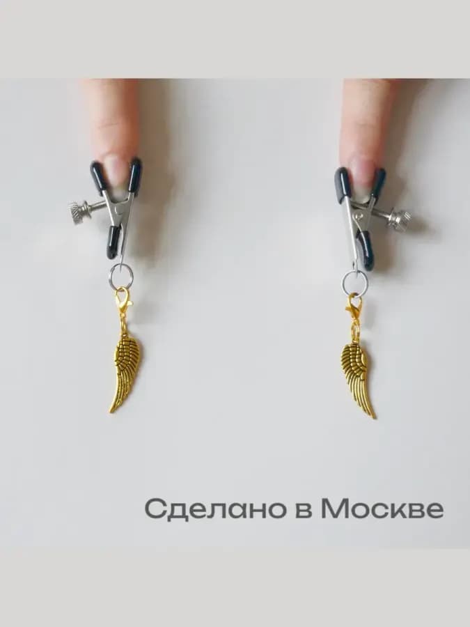 Зажимы на соски - крылья серебристые 2 — фото 1