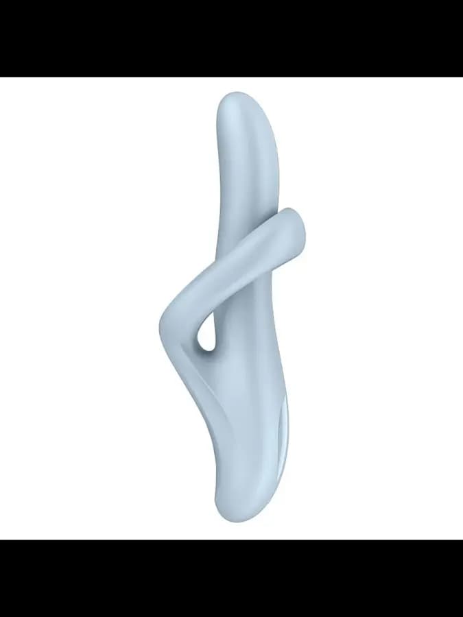 Вибратор с ротацией Satisfyer Heat Flex 4 голубой (c подогревом)