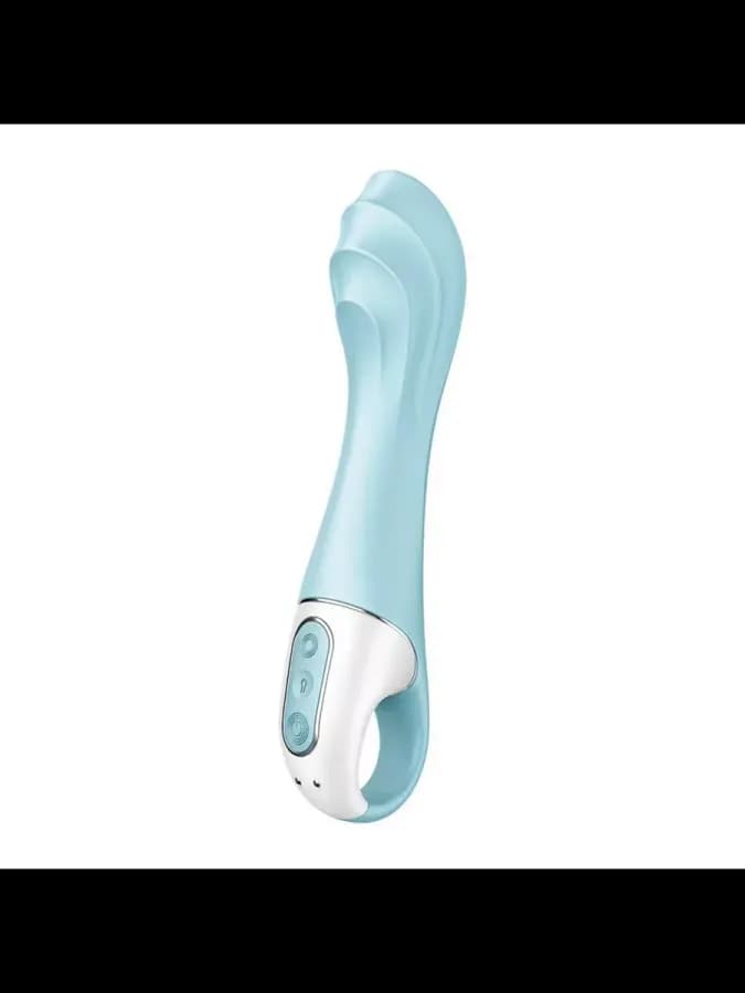 Надувной вибратор для точки-G Satisfyer Air Pump Vibrator 5+ голубой — фото 4
