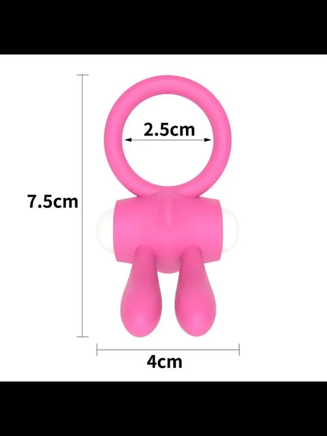 Эрекционное виброкольцо Power Rabbit clit cockring, розовый — фото 4