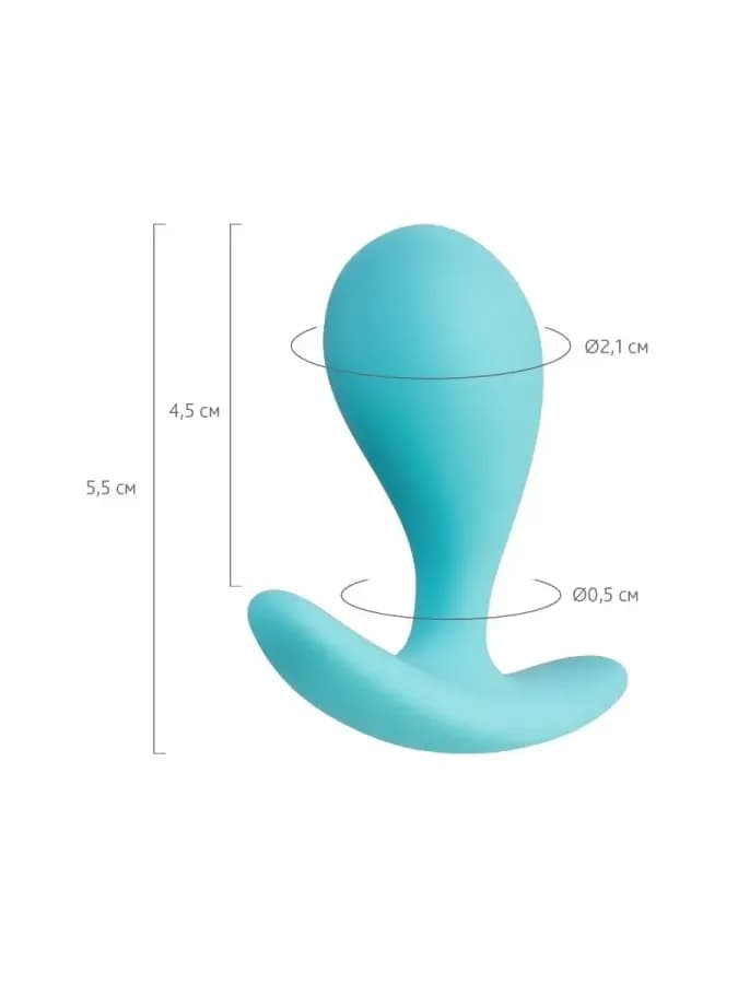 Анальная втулка Blob, голубая 5,5 см, 2,1 см — фото 2