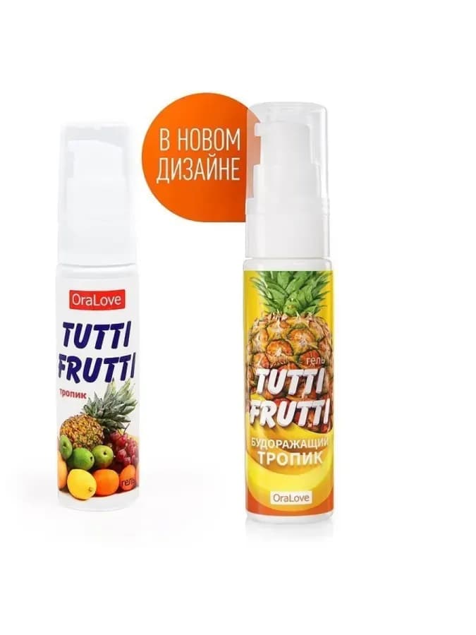 Гель-смазка Tutti-frutti со вкусом тропических фруктов — фото 3