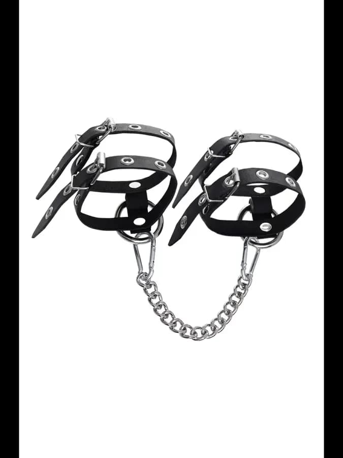 Оковы Pecado BDSM, однослойные из двух ремешков — фото 2