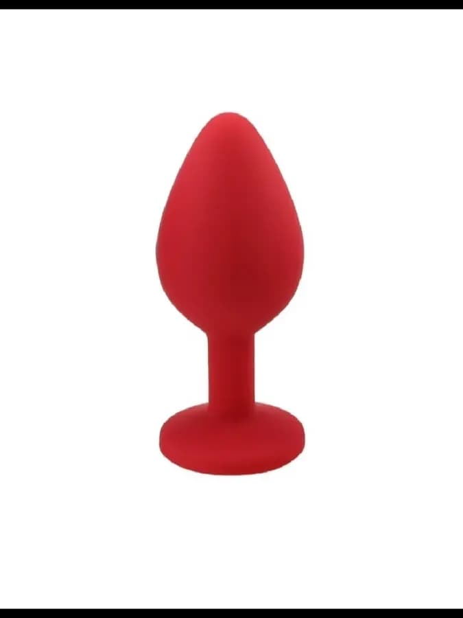 Плаг 4sexdream с красным стразом, 3,5 х 8,2 см, силикон