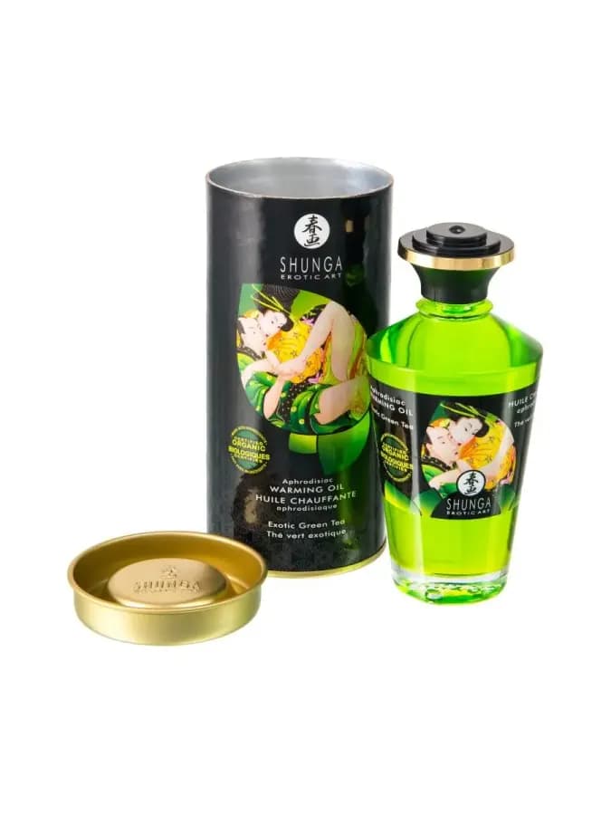 Массажное возбуждающее масло Organic Зеленый чай 100 мл — фото 5