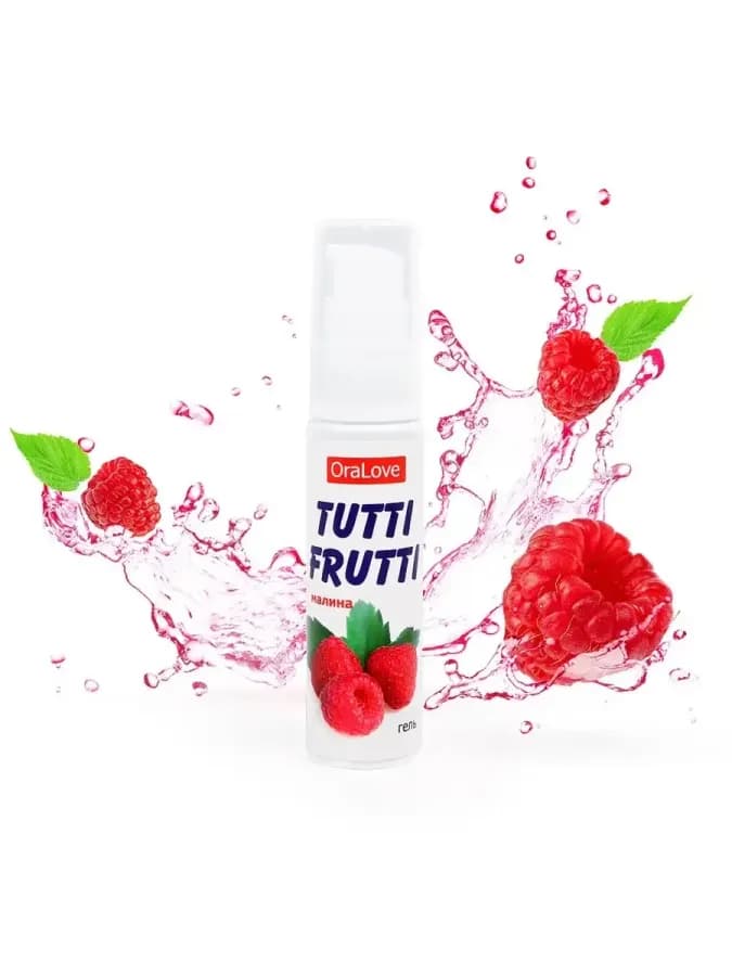 Гель-смазка Tutti-frutti с малиновым вкусом - 30 гр