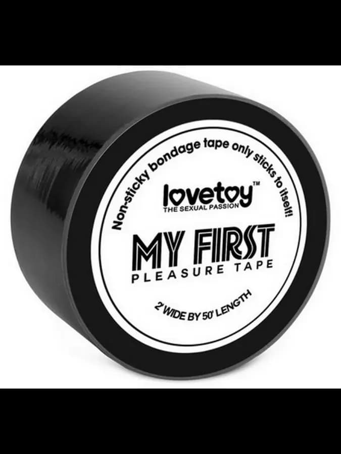 LoveToy Скотч фиксирующий черный хлопок 5 м х 5 см — фото 2