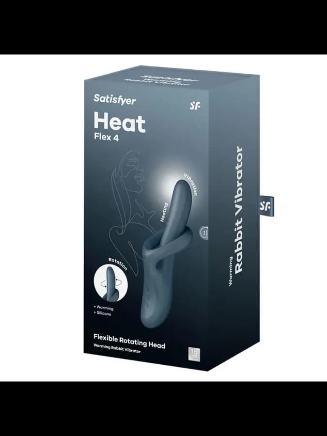 Вибратор с ротацией Satisfyer Heat Flex 4 серый (c подогревом) — фото 3