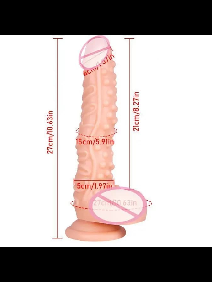 Фаллоимитатор дилдо на присоске, ребристая — фото 5