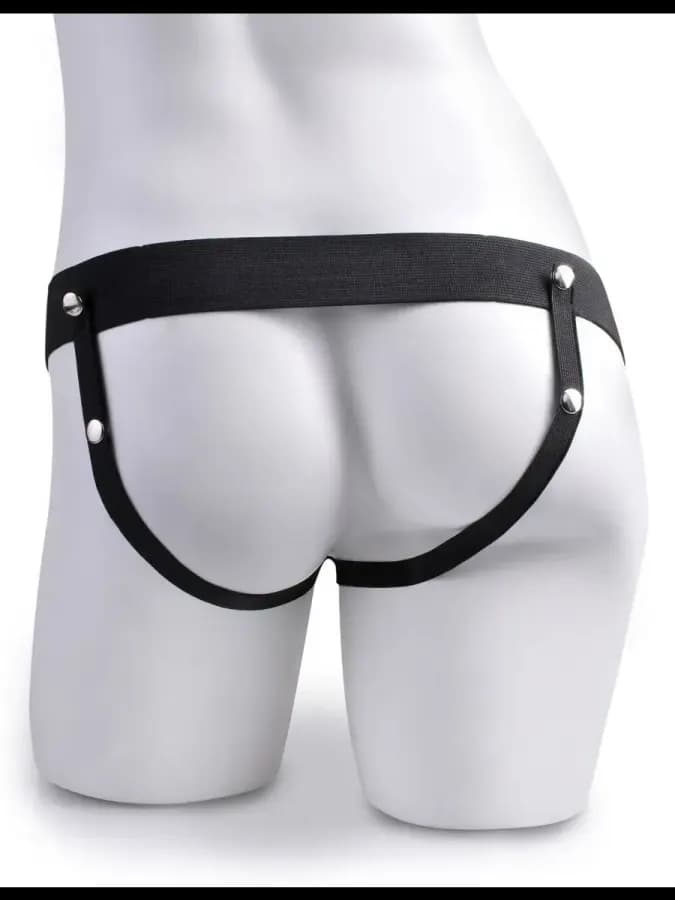 7" Hollow Rechargeable Strap-on with Balls — вибрострапон — фото 3