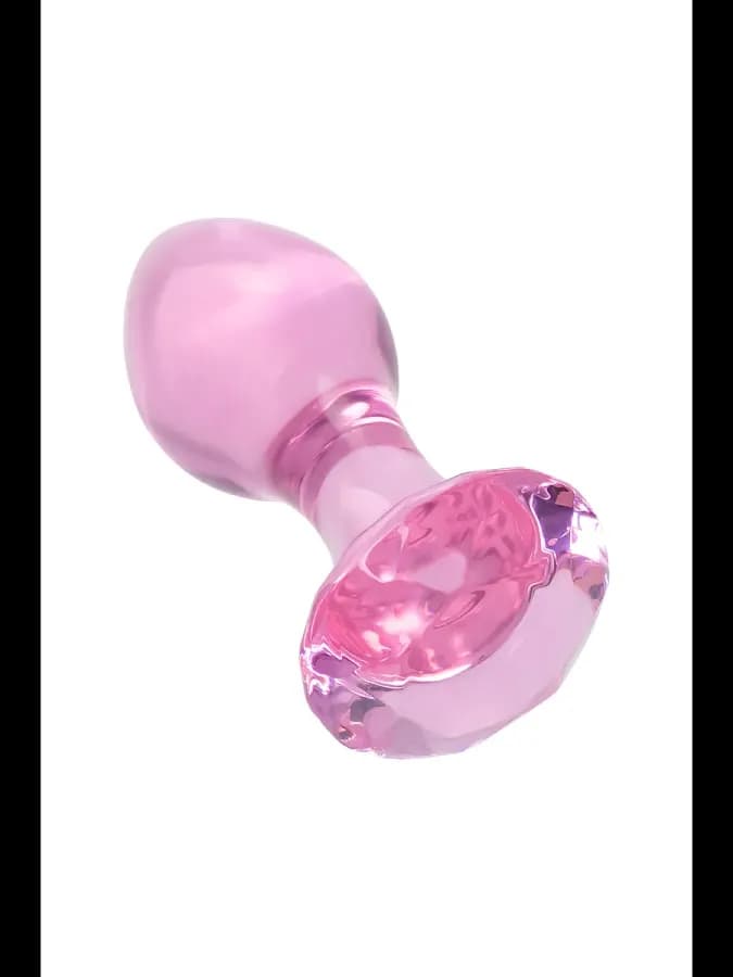 Анальная втулка Sexus Glass розовая 8,5 см