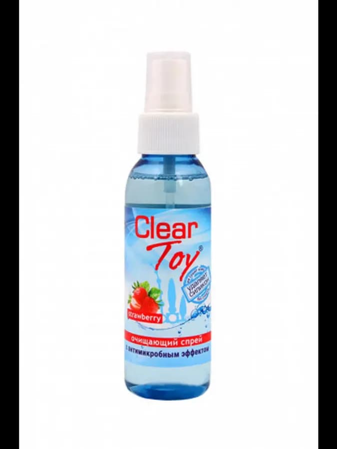 Очищающий спрей Clear Toy Клубника с антимикробным эффектом