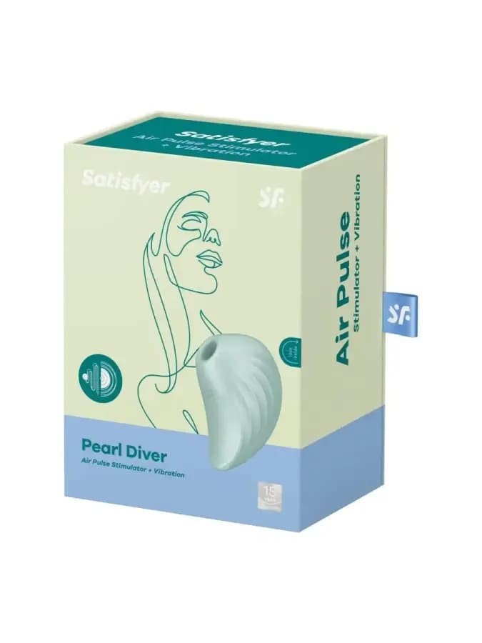 Клиторальный вибратор Сатисфаер Pearl Diver мятный — фото 6