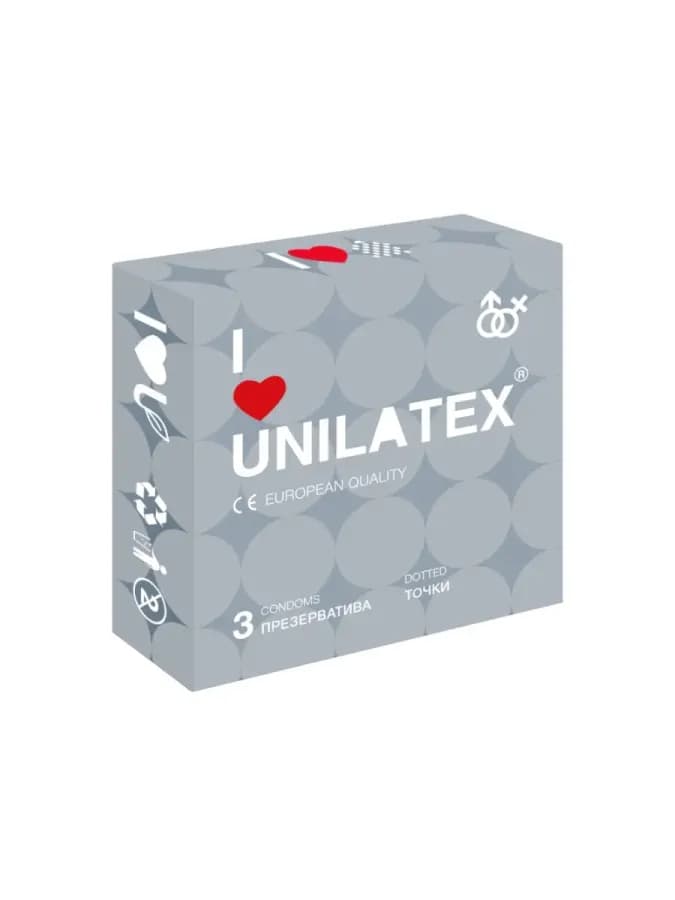 Презервативы с точками Unilatex Dotted 3 шт