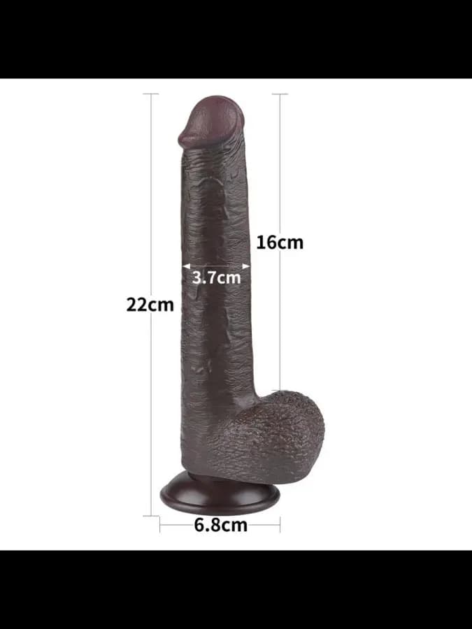 Реалистичный фаллоимитатор Lovetoy Sliding Skin (22×3,7 см) с двойной плотностью телесный