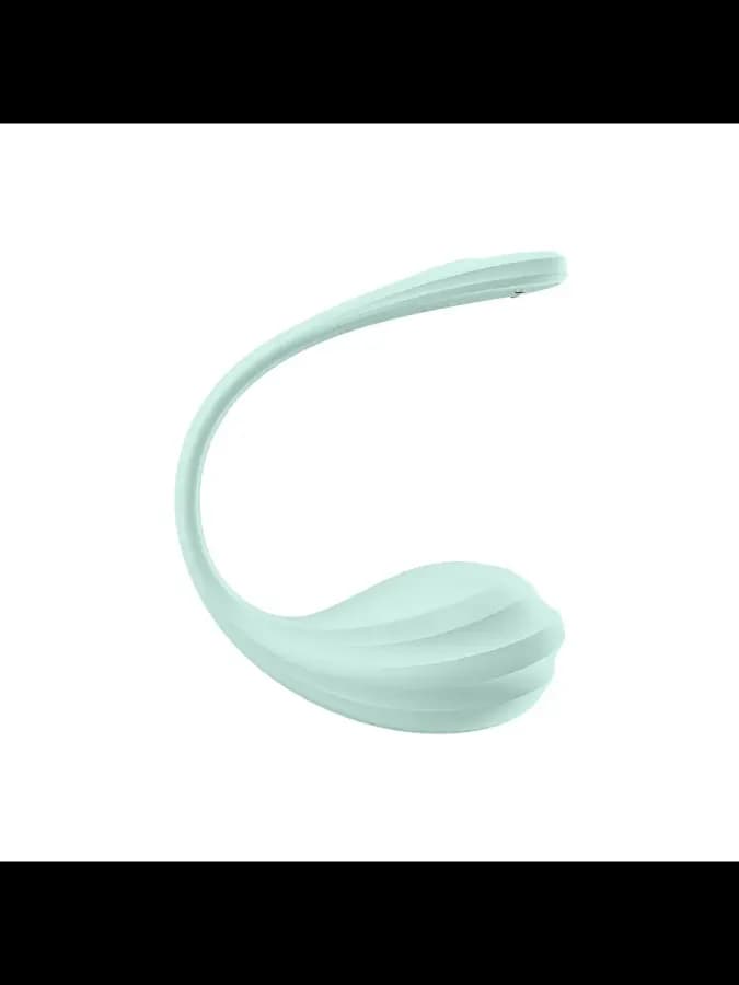 Виброяйцо Satisfyer Smooth Petal бирюзовый (Connect App) — фото 4