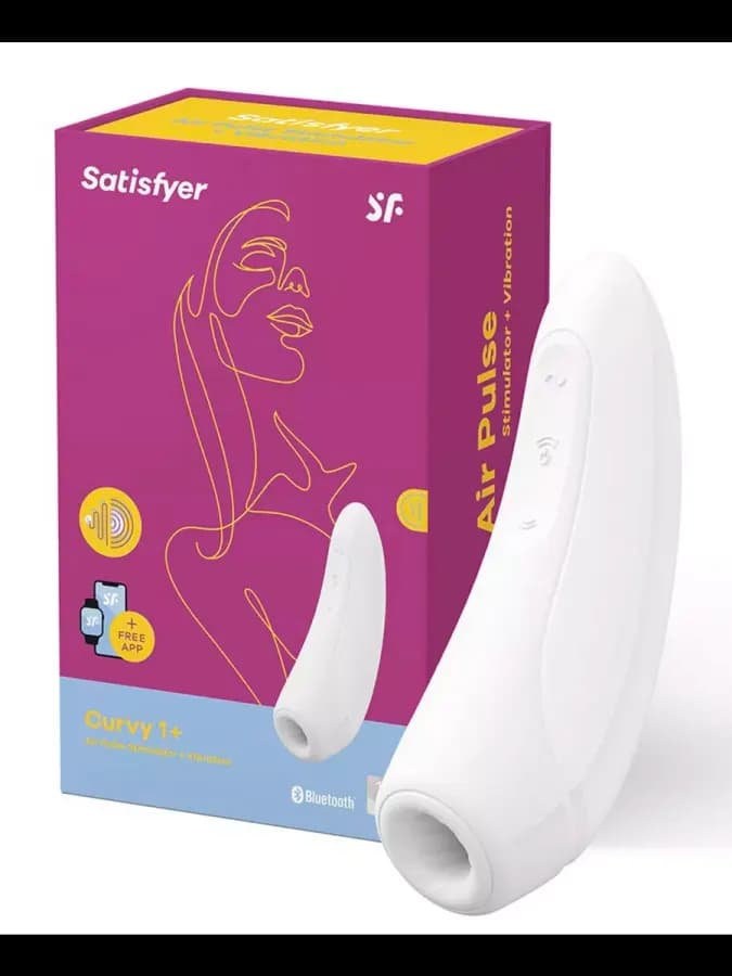 Вакуумный клиторальный стимулятор Satisfyer Curvy 1+ (белый)