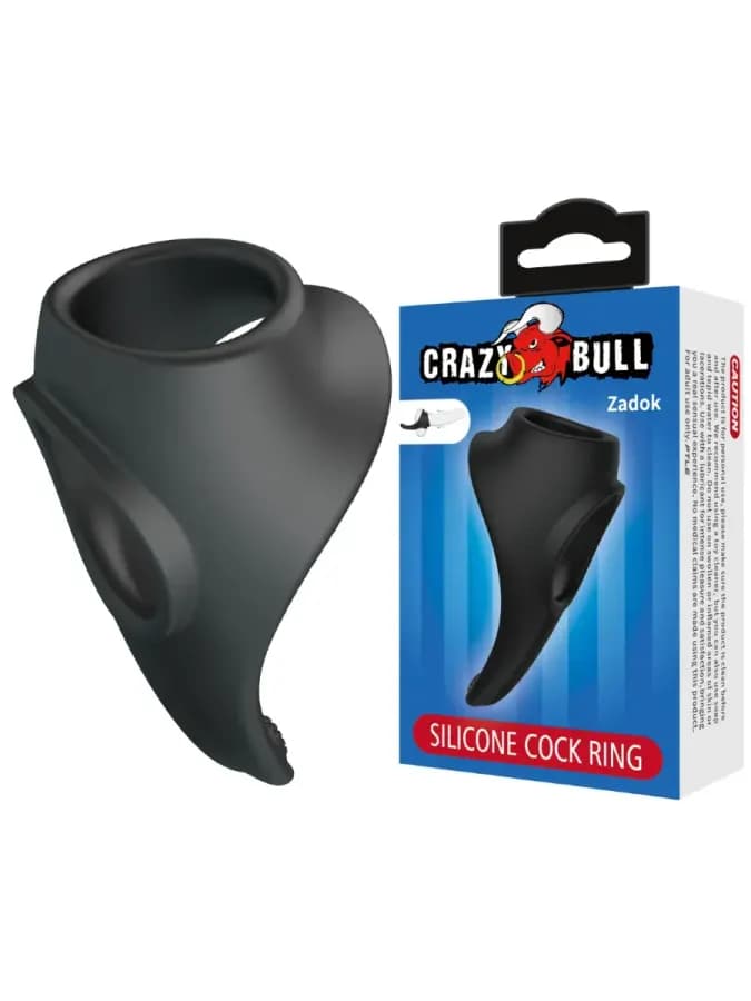 Двойное эрекционное кольцо на пенис и мошонку Crazy bull — фото 1