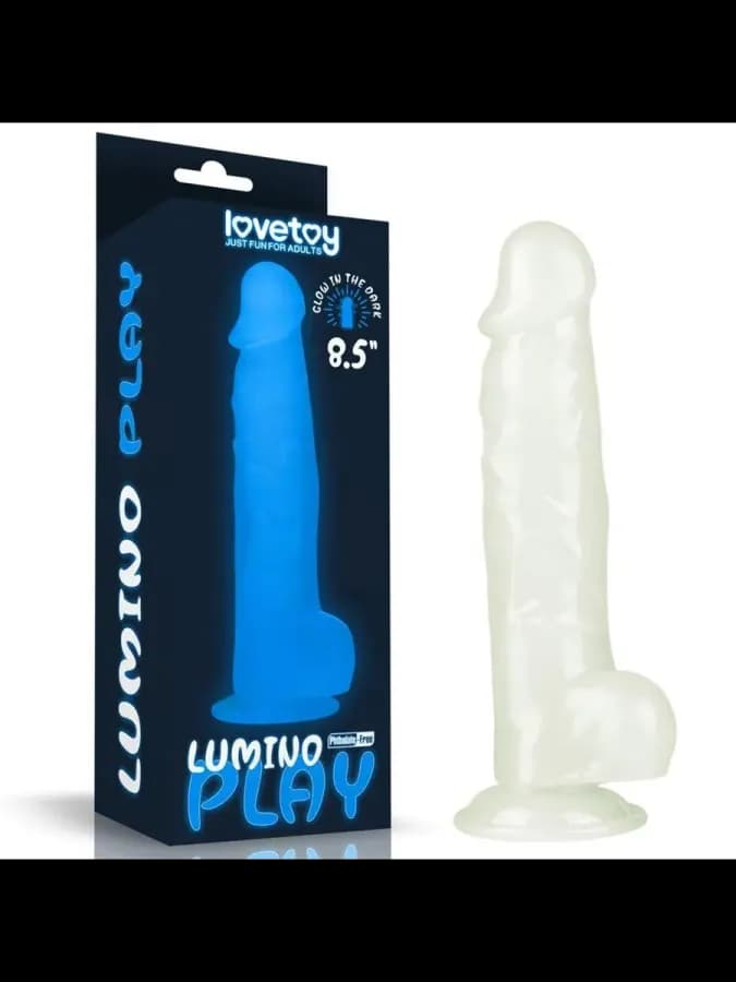 Фаллоимитатор Lovetoy Lumino Play (21,5*4,5) светящийся в темноте