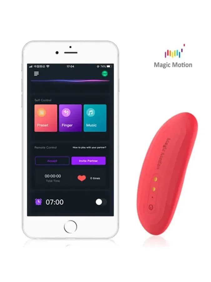 Вибратор Magic Motion NYX, красный