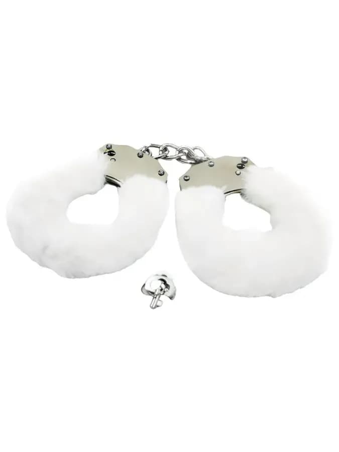 Меховые наручники, белые, MMG Sex Toys — фото 1