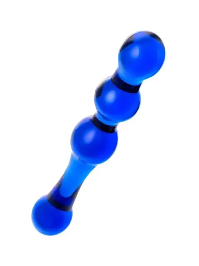 Двусторонний синий стимулятор из стекла Glass — фото 2