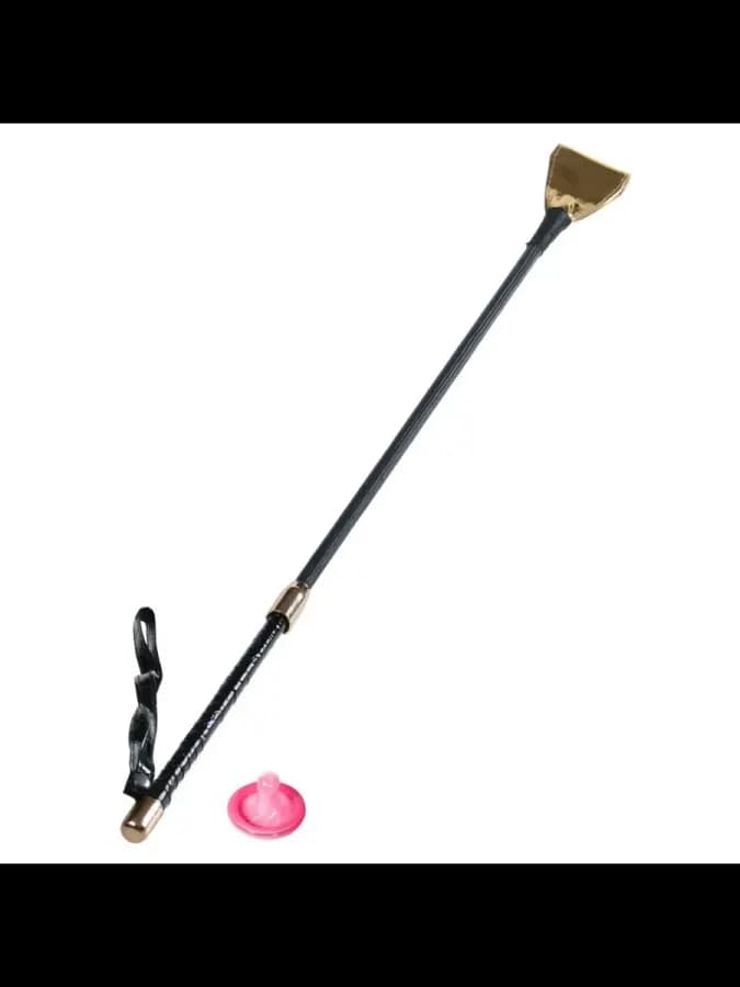 Длинный стек с золотым наконечником Riding Crop