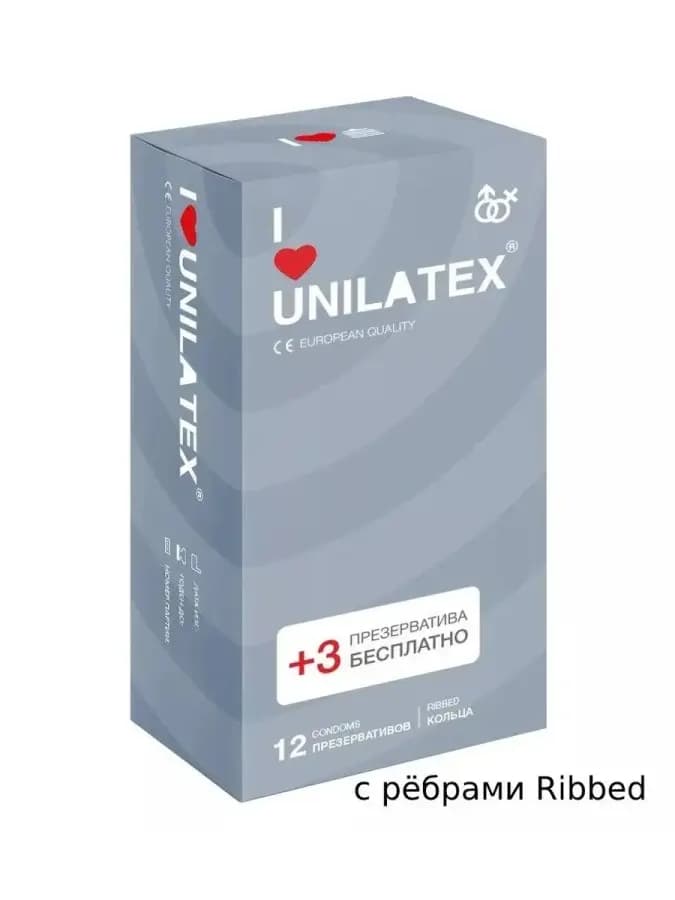 Презервативы ребристые Unilatex Ribbed
