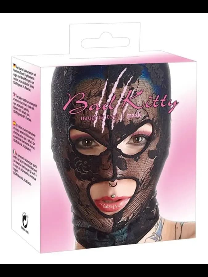 Кружевная маска на голову с отверстиями для глаз и рта Mask — фото 1